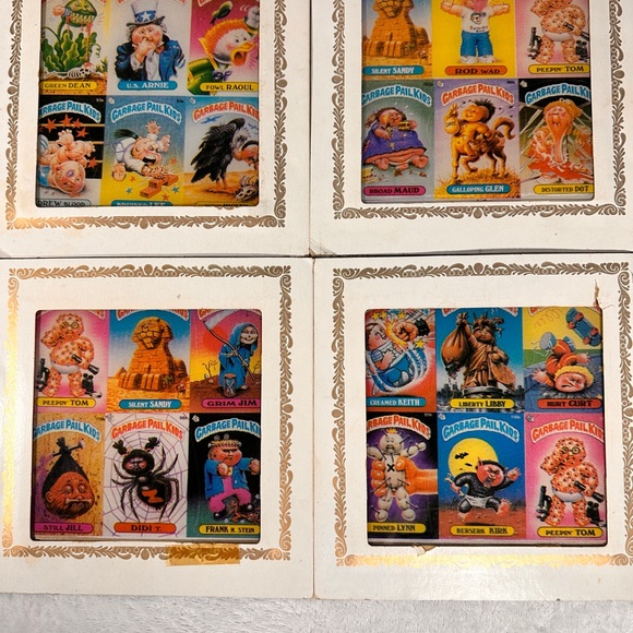 Rare Vtg MCM 1986 Glass Six Different Images Of Garbage Pail Kids Carnival Prize - Picture 15 of 15